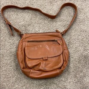 Vintage Fossil Brown Crossbody Leather Bag
